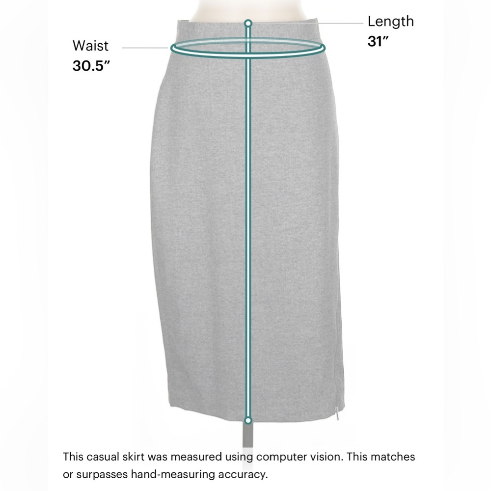 Casual Banana Republic Gray Women's Skirt with Zipper Accent - Picture 5 of 5